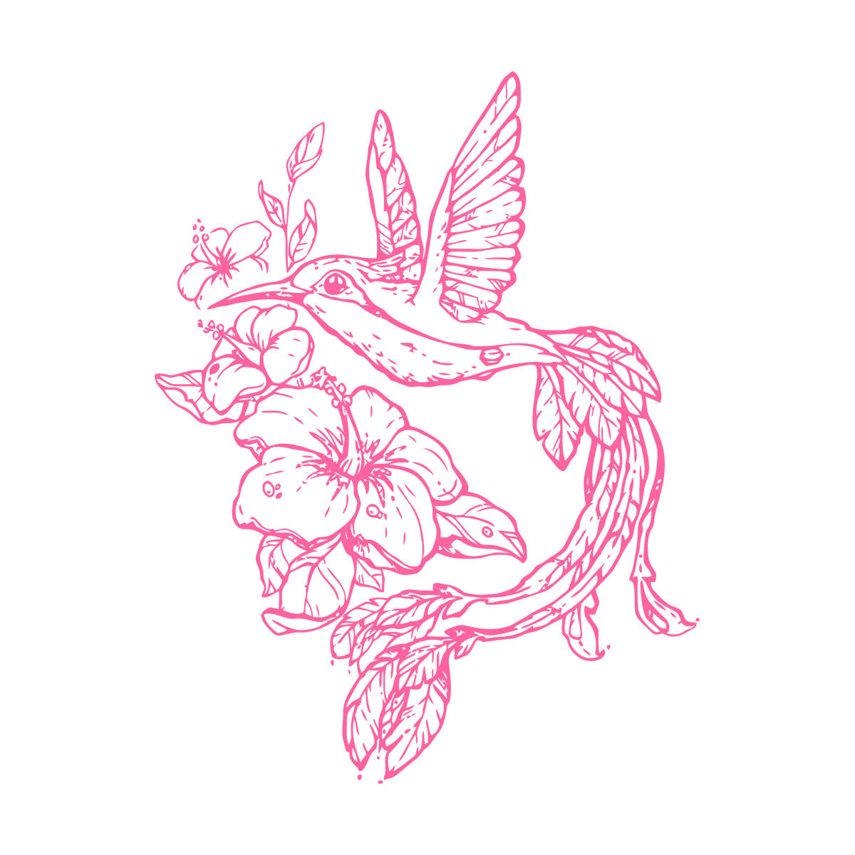 Lettering Decals Beautiful Little Bird Colibri Miraculous Flowers Glass Stickers