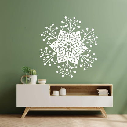 Wall Decals Pvc Circle Flower Ornament Natural Mandala Store Decoration
