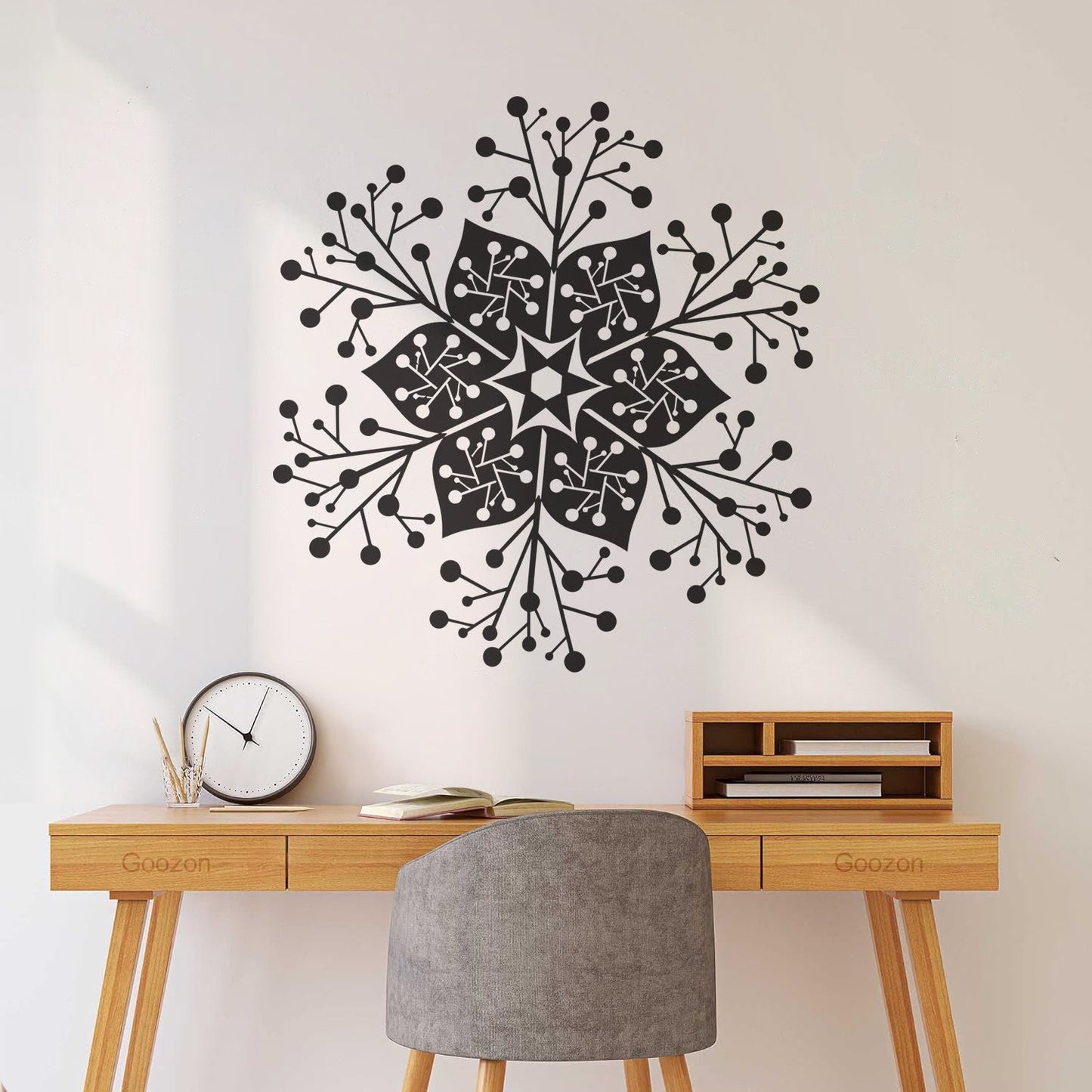 Wall Decals Pvc Circle Flower Ornament Natural Mandala Store Decoration