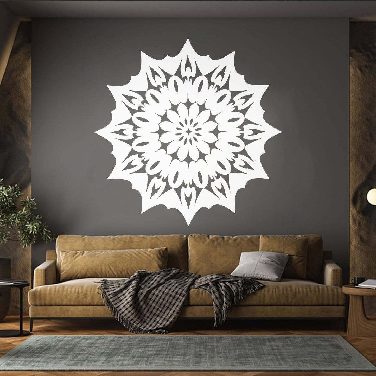 Circle Flower Ornament Natural Mandala Meditation Lettering Stickers Tattoo Culture