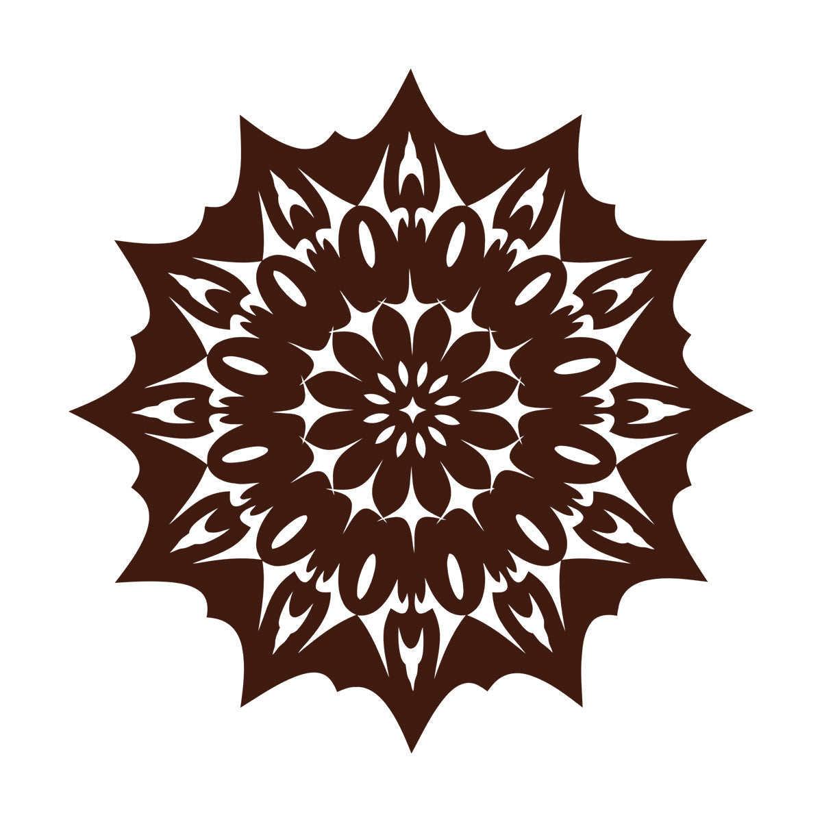 Circle Flower Ornament Natural Mandala Meditation Lettering Stickers Tattoo Culture