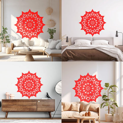 Circle Flower Ornament Natural Mandala Meditation Lettering Stickers Tattoo Culture