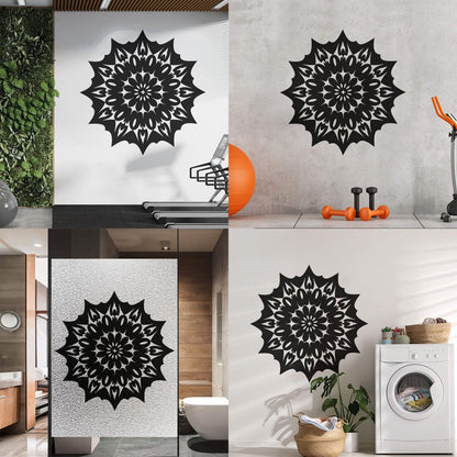 Circle Flower Ornament Natural Mandala Meditation Lettering Stickers Tattoo Culture