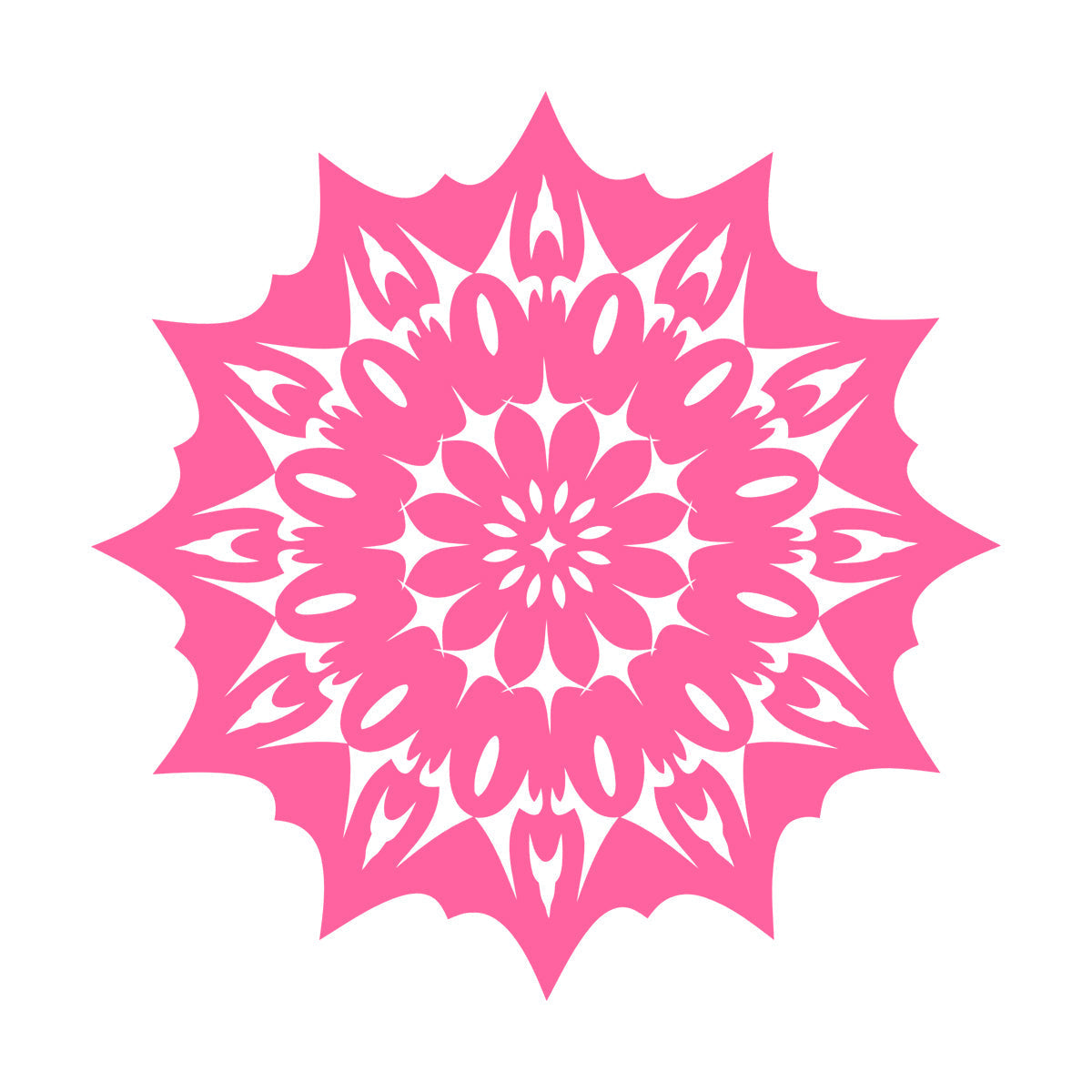 Circle Flower Ornament Natural Mandala Meditation Lettering Stickers Tattoo Culture