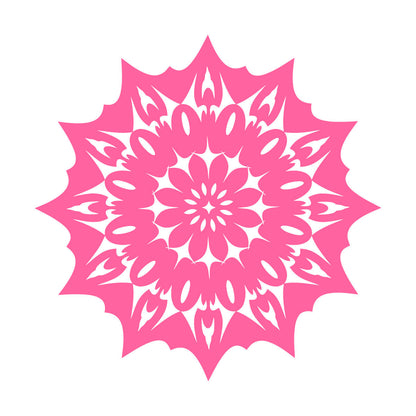 Circle Flower Ornament Natural Mandala Meditation Lettering Stickers Tattoo Culture