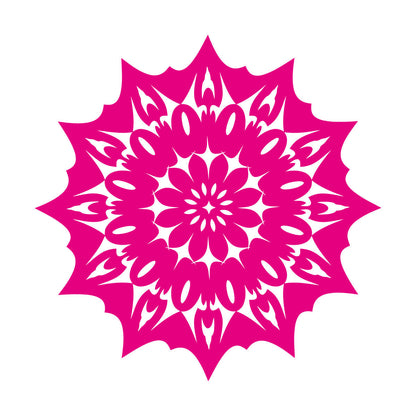 Circle Flower Ornament Natural Mandala Meditation Lettering Stickers Tattoo Culture