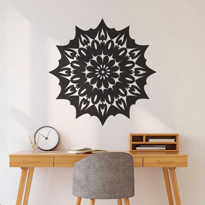 Circle Flower Ornament Natural Mandala Meditation Lettering Stickers Tattoo Culture