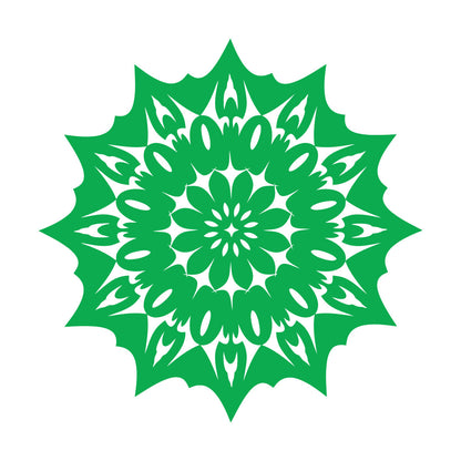 Circle Flower Ornament Natural Mandala Meditation Lettering Stickers Tattoo Culture