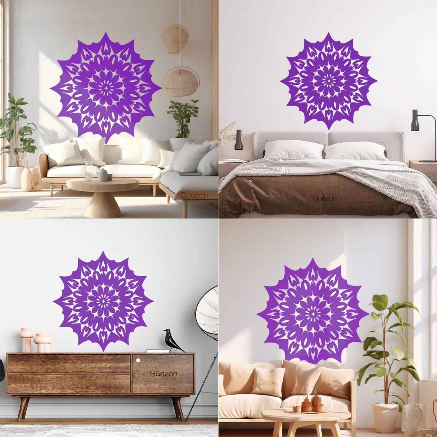 Circle Flower Ornament Natural Mandala Meditation Lettering Stickers Tattoo Culture