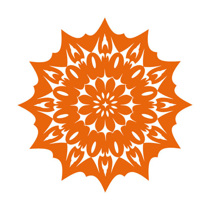 Circle Flower Ornament Natural Mandala Meditation Lettering Stickers Tattoo Culture