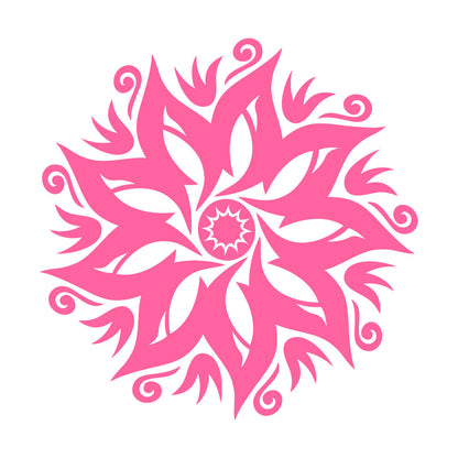 Wall Decals Paster Paper Circle Flower Ornament Natural Mandala Yoga Studio Removable Without Leaving Glue