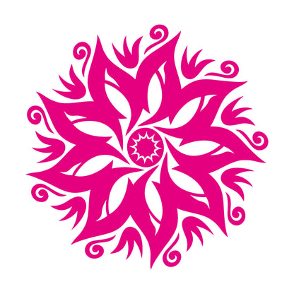 Wall Decals Paster Paper Circle Flower Ornament Natural Mandala Yoga Studio Removable Without Leaving Glue