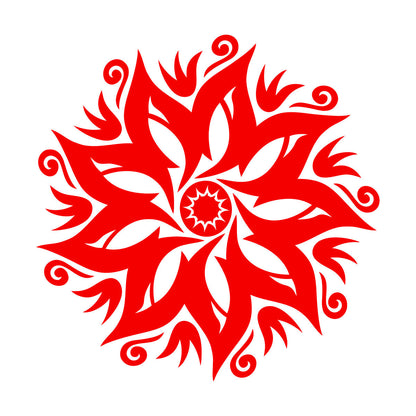 Wall Decals Paster Paper Circle Flower Ornament Natural Mandala Yoga Studio Removable Without Leaving Glue