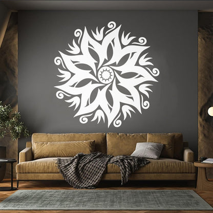 Wall Decals Paster Paper Circle Flower Ornament Natural Mandala Yoga Studio Removable Without Leaving Glue