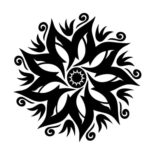 Wall Decals Paster Paper Circle Flower Ornament Natural Mandala Yoga Studio Removable Without Leaving Glue