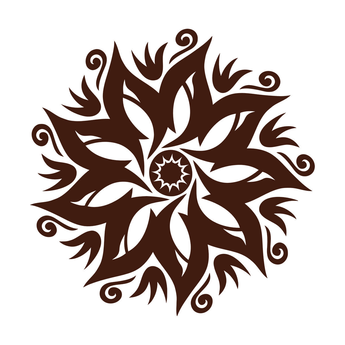 Wall Decals Paster Paper Circle Flower Ornament Natural Mandala Yoga Studio Removable Without Leaving Glue