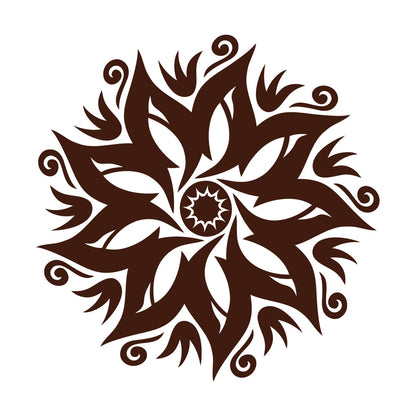 Wall Decals Paster Paper Circle Flower Ornament Natural Mandala Yoga Studio Removable Without Leaving Glue