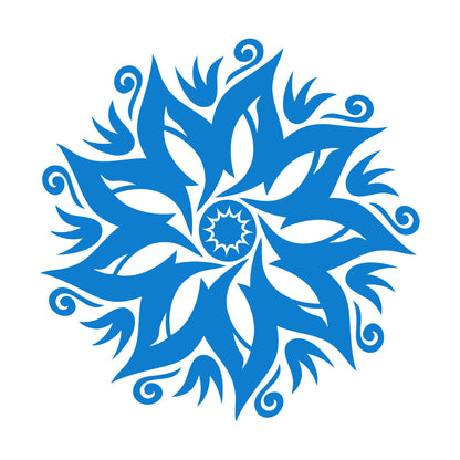 Wall Decals Paster Paper Circle Flower Ornament Natural Mandala Yoga Studio Removable Without Leaving Glue