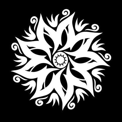 Wall Decals Paster Paper Circle Flower Ornament Natural Mandala Yoga Studio Removable Without Leaving Glue