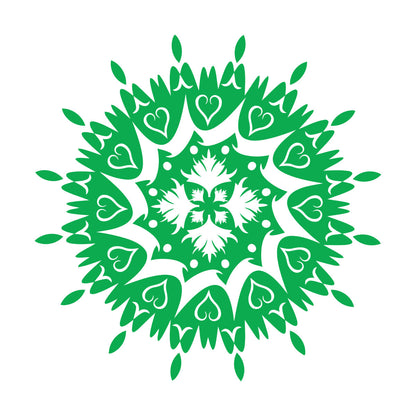 Vinyl Wall Stickers Circle Flower Ornament Natural Mandala Yoga Studio Self Adhesive