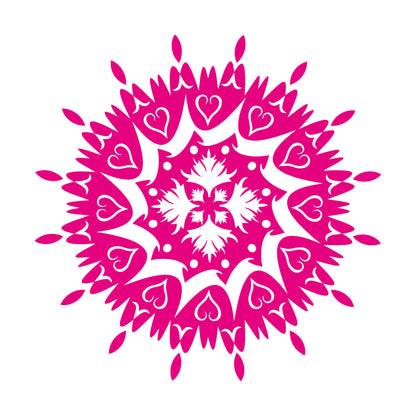 Vinyl Wall Stickers Circle Flower Ornament Natural Mandala Yoga Studio Self Adhesive