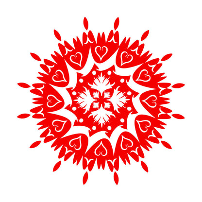 Vinyl Wall Stickers Circle Flower Ornament Natural Mandala Yoga Studio Self Adhesive