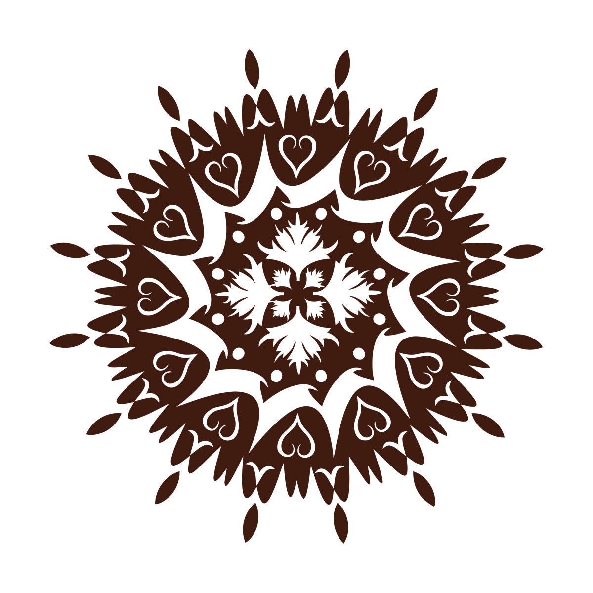 Vinyl Wall Stickers Circle Flower Ornament Natural Mandala Yoga Studio Self Adhesive