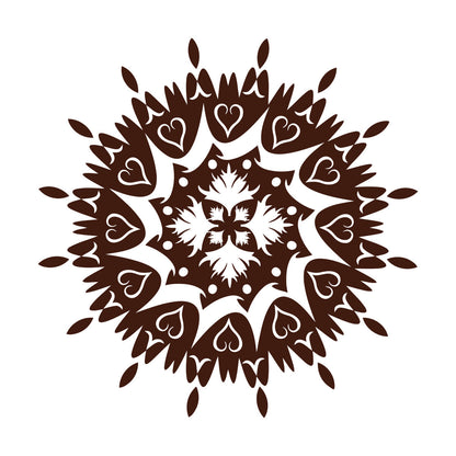 Vinyl Wall Stickers Circle Flower Ornament Natural Mandala Yoga Studio Self Adhesive