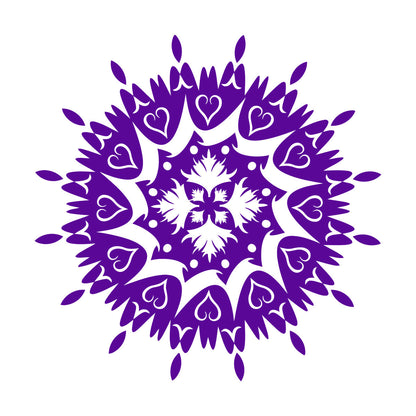 Vinyl Wall Stickers Circle Flower Ornament Natural Mandala Yoga Studio Self Adhesive