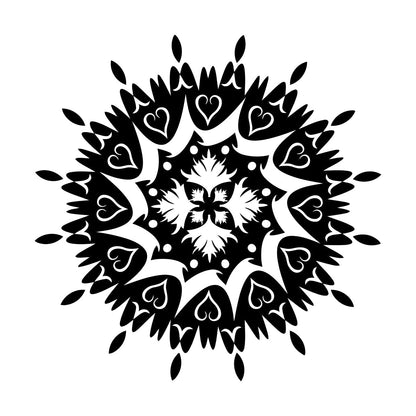 Vinyl Wall Stickers Circle Flower Ornament Natural Mandala Yoga Studio Self Adhesive