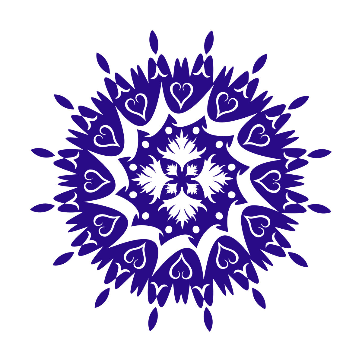 Vinyl Wall Stickers Circle Flower Ornament Natural Mandala Yoga Studio Self Adhesive