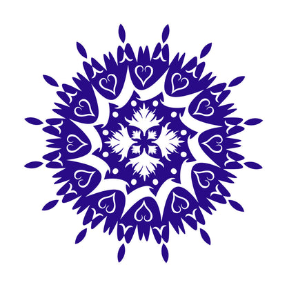 Vinyl Wall Stickers Circle Flower Ornament Natural Mandala Yoga Studio Self Adhesive