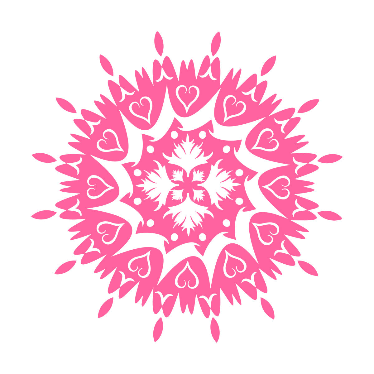 Vinyl Wall Stickers Circle Flower Ornament Natural Mandala Yoga Studio Self Adhesive