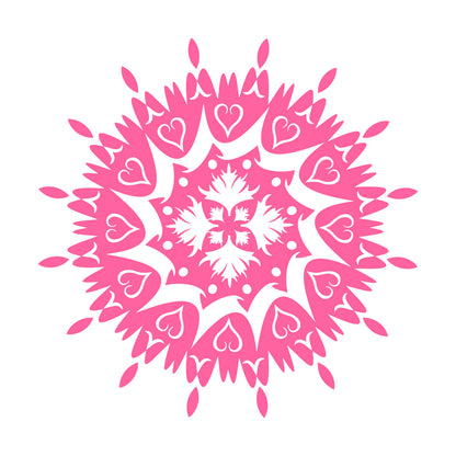 Vinyl Wall Stickers Circle Flower Ornament Natural Mandala Yoga Studio Self Adhesive