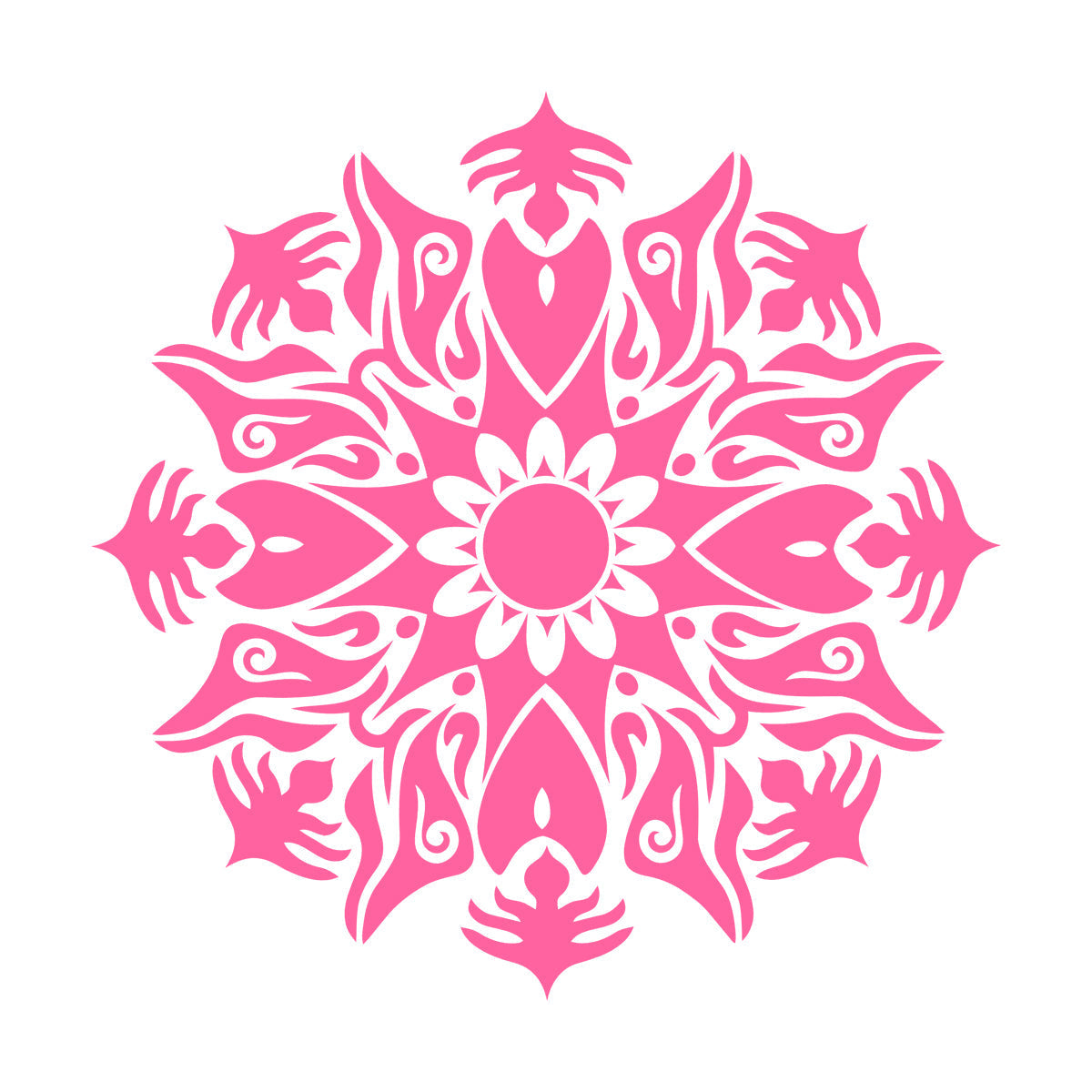 Wall Decals Circle Mandala Flower Ornament Natural Meditation Do Not Damage The Wall Surface