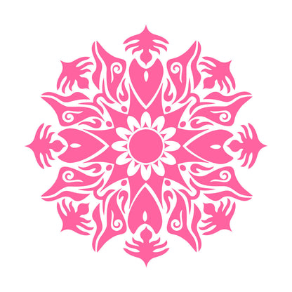 Wall Decals Circle Mandala Flower Ornament Natural Meditation Do Not Damage The Wall Surface