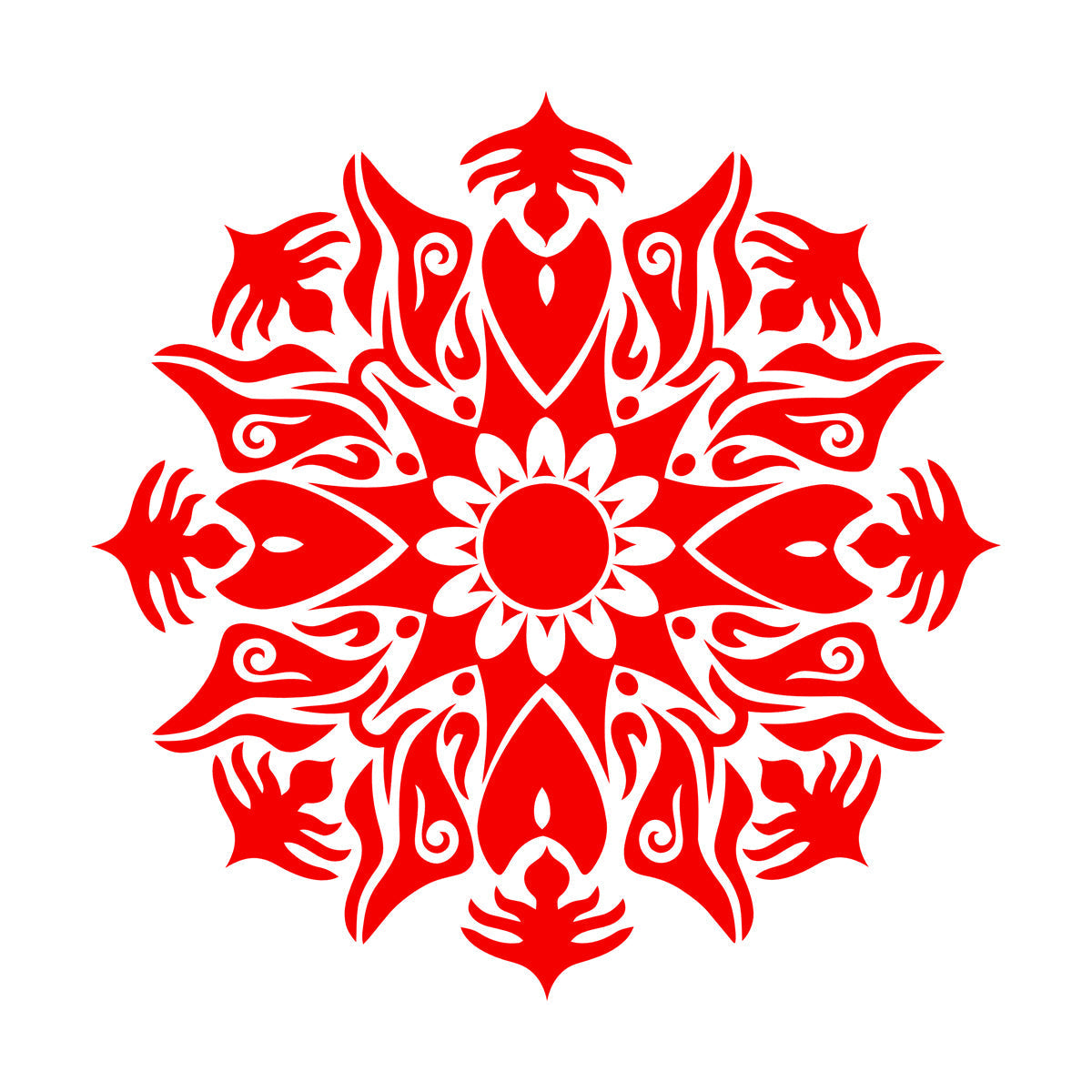 Wall Decals Circle Mandala Flower Ornament Natural Meditation Do Not Damage The Wall Surface