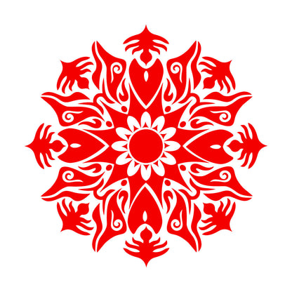 Wall Decals Circle Mandala Flower Ornament Natural Meditation Do Not Damage The Wall Surface