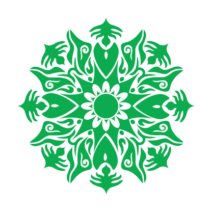 Wall Decals Circle Mandala Flower Ornament Natural Meditation Do Not Damage The Wall Surface