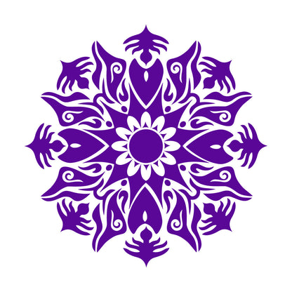 Wall Decals Circle Mandala Flower Ornament Natural Meditation Do Not Damage The Wall Surface