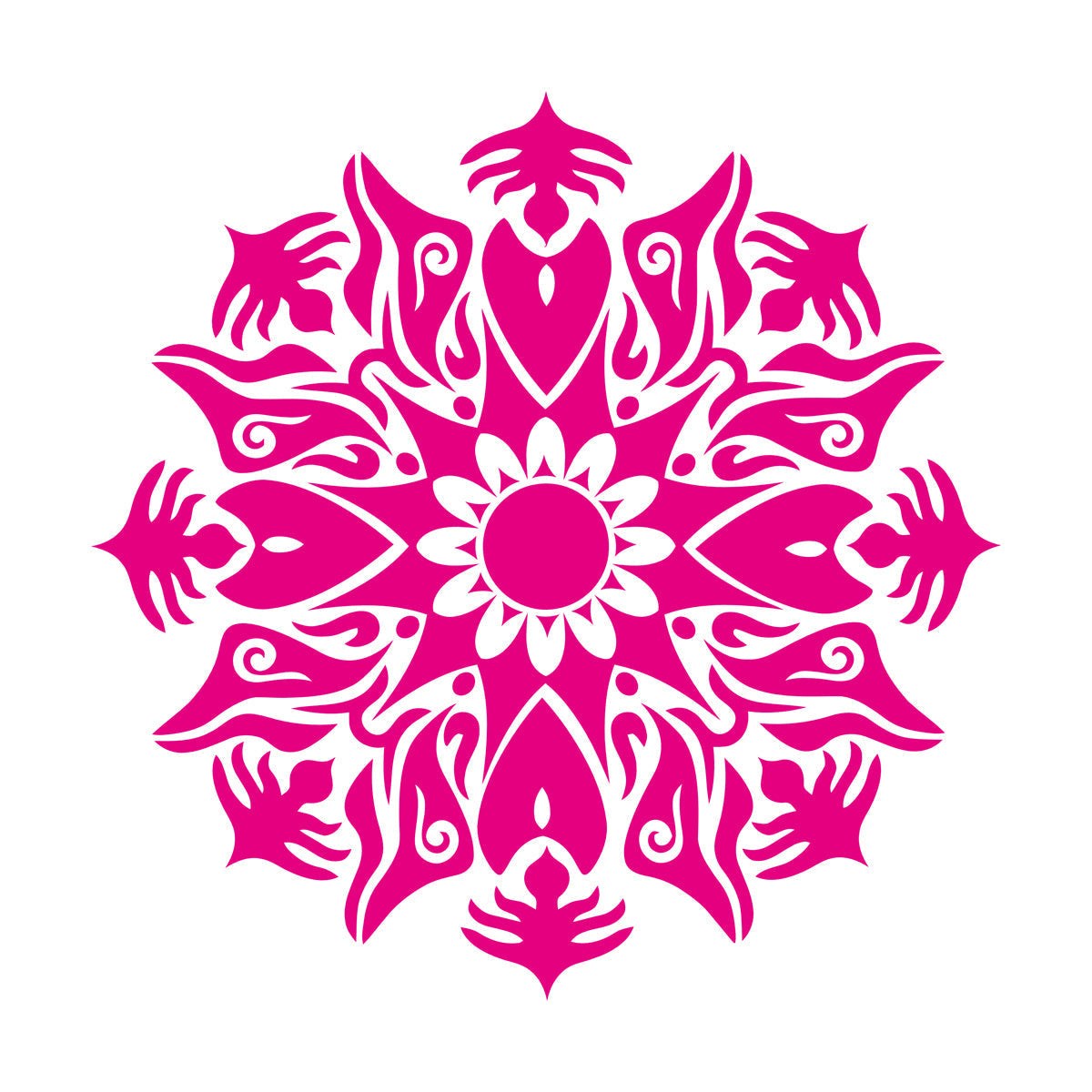 Wall Decals Circle Mandala Flower Ornament Natural Meditation Do Not Damage The Wall Surface