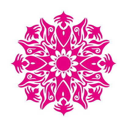 Wall Decals Circle Mandala Flower Ornament Natural Meditation Do Not Damage The Wall Surface