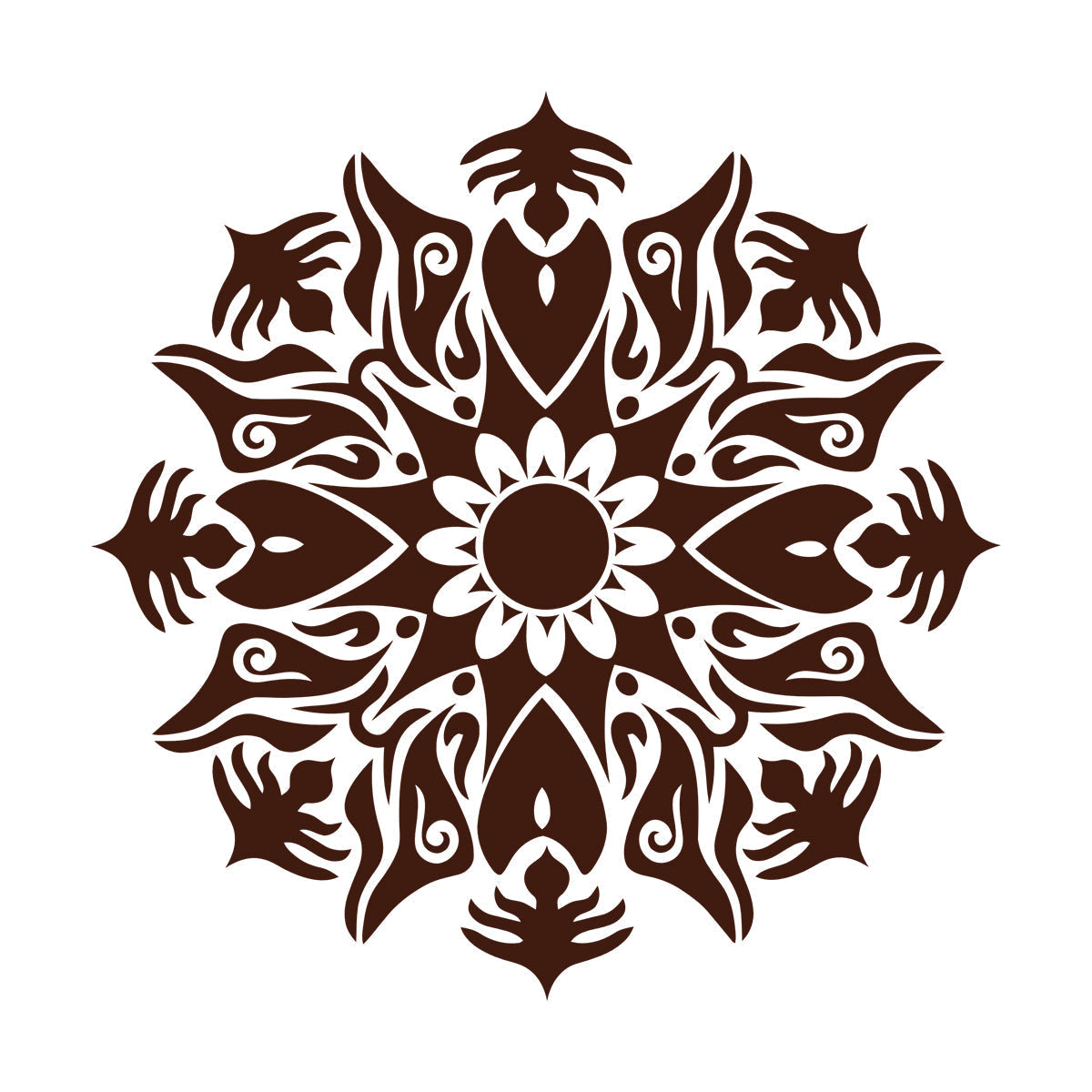 Wall Decals Circle Mandala Flower Ornament Natural Meditation Do Not Damage The Wall Surface