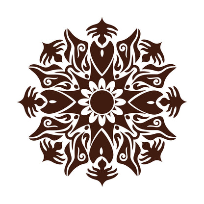 Wall Decals Circle Mandala Flower Ornament Natural Meditation Do Not Damage The Wall Surface