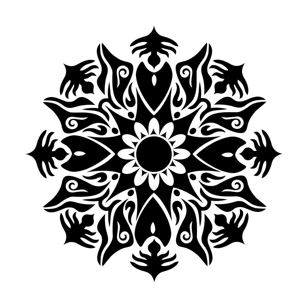 Wall Decals Circle Mandala Flower Ornament Natural Meditation Do Not Damage The Wall Surface