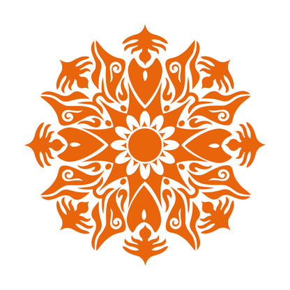 Wall Decals Circle Mandala Flower Ornament Natural Meditation Do Not Damage The Wall Surface