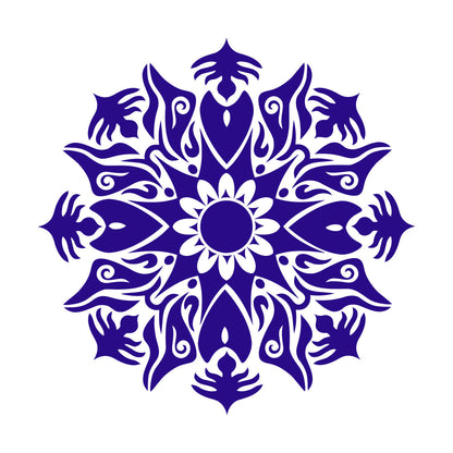 Wall Decals Circle Mandala Flower Ornament Natural Meditation Do Not Damage The Wall Surface