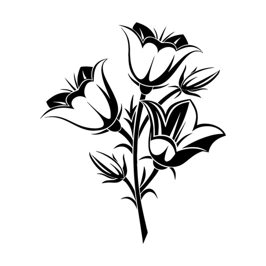 Mural And Wall Vinyl Decal Floral Flower Romantic Easy Installation