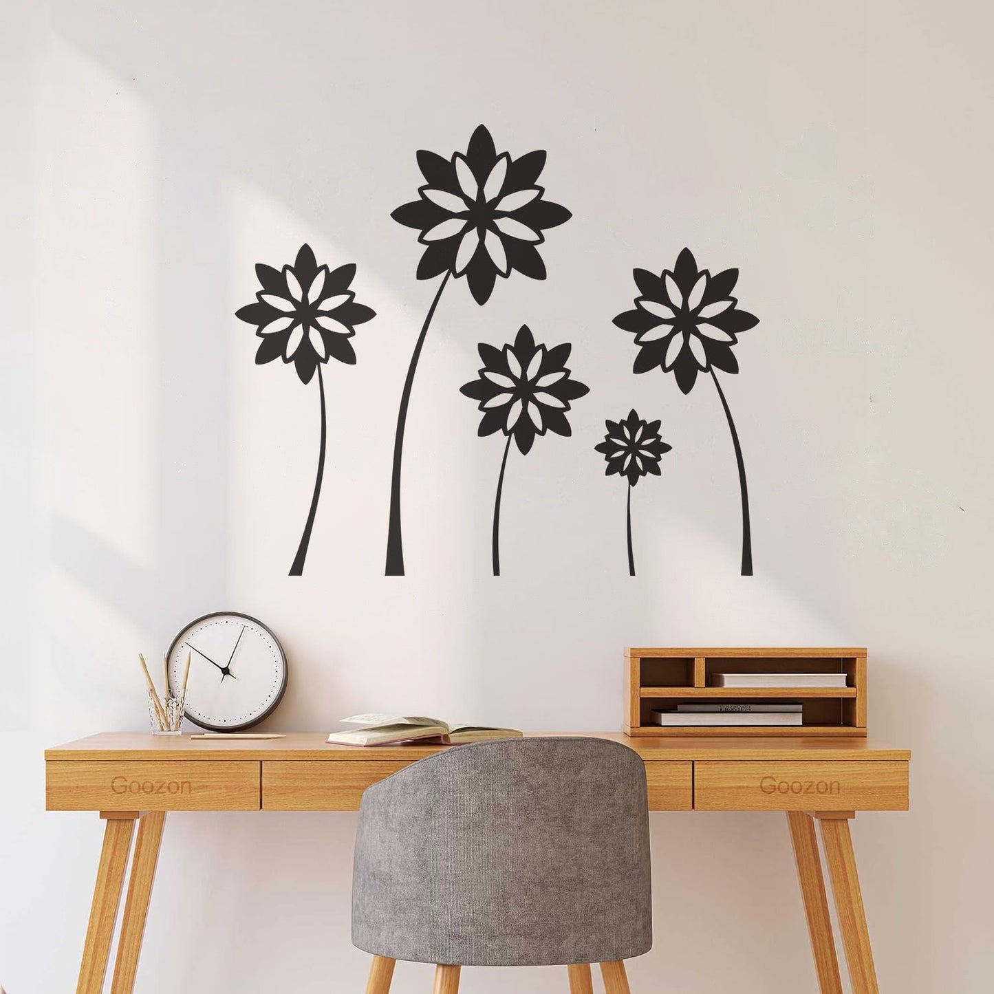 Fine Carving Stickers Flower Floral Beautiful Natural Waterproof