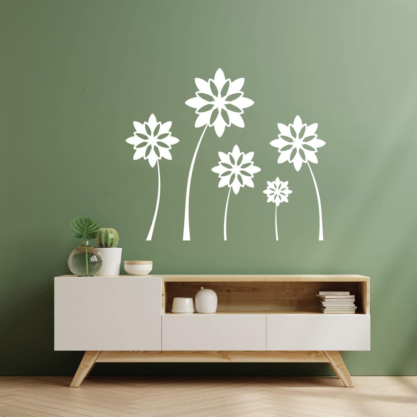 Fine Carving Stickers Flower Floral Beautiful Natural Waterproof